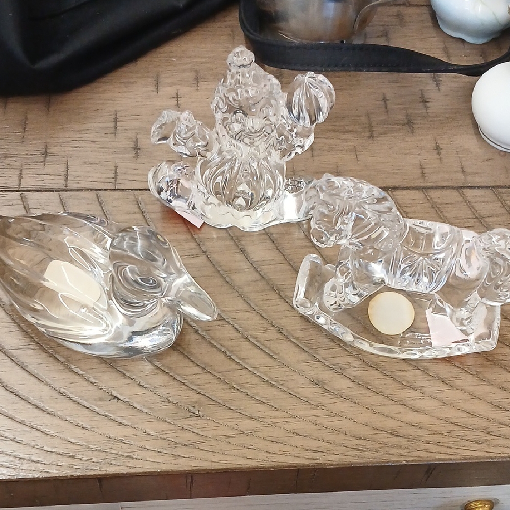 Crystal Animal Figurines Set Princess House